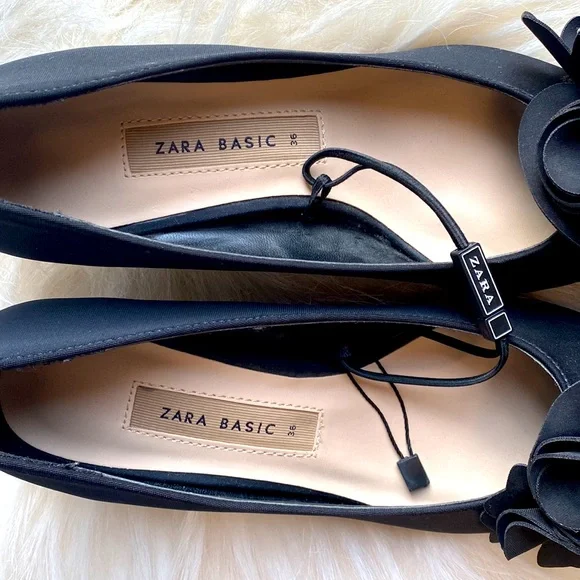 Zara Black Basic Pointed Shoes Sz 6 NWOT - Picture 6 of 6